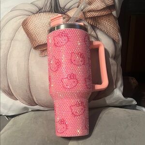 Hello Kitty Pink Rhinestone Tumbler